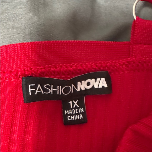 Fashion Nova Red Bandage Midi Dress - Picture 4 of 5